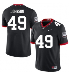 Men #49 Samuel Johnson Georgia Bulldogs College Football Jerseys Sale-100th Anniversary