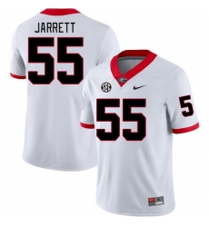 Men #55 Jamaal Jarrett Georgia Bulldogs College Football Jerseys Stitched-White