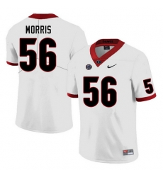 Men #56 Micah Morris Georgia Bulldogs College Football Jerseys Sale-White