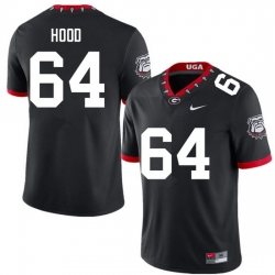 Men #64 Jacob Hood Georgia Bulldogs College Football Jerseys Sale-100th Anniversary