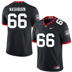 Men #66 Jonathan Washburn Georgia Bulldogs College Football Jerseys Sale-100th Anniversary