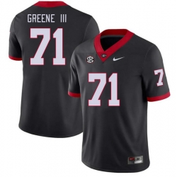 Men #71 Earnest Greene III Georgia Bulldogs College Football Jerseys Stitched-Black