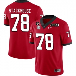 Men #78 Nazir Stackhouse Georgia Bulldogs 2022-23 CTP National Championship Football Jerseys