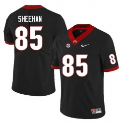 Men #85 Drew Sheehan Georgia Bulldogs College Football Jerseys Sale-Black Anniversary