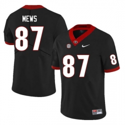 Men #87 Mekhi Mews Georgia Bulldogs College Football Jerseys Sale-Black Anniversary