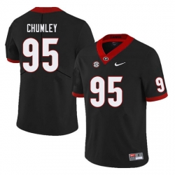 Men #95 Noah Chumley Georgia Bulldogs College Football Jerseys Sale-Black