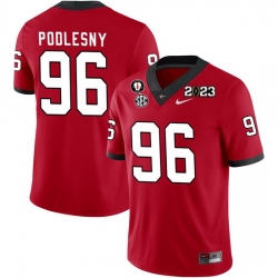 Men #96 Jack Podlesny Georgia Bulldogs 2022-23 CTP National Championship Football Jerseys