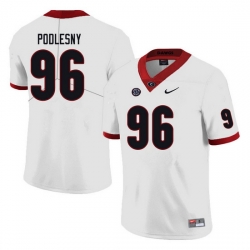 Men #96 Jack Podlesny Georgia Bulldogs College Football Jerseys white