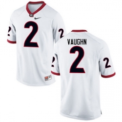 Men Georgia Bulldogs #2 Sam Vaughn College Football Jerseys-White