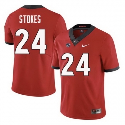 Men Georgia Bulldogs #24 Eric Stokes College Football Jerseys Sale-Red