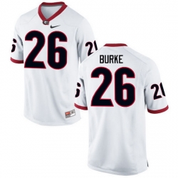 Men Georgia Bulldogs #26 Patrick Burke College Football Jerseys-White