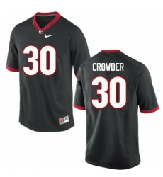 Men Georgia Bulldogs #30 Tae Crowder College Football Jerseys-Black