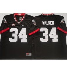 Men Georgia Bulldogs #34 Herschel Walker College Football Jerseys-Black