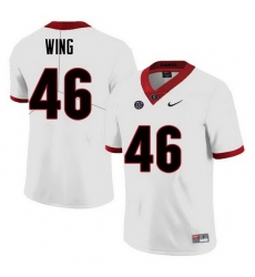 Men Georgia Bulldogs #46 Andrew Wing College Football Jerseys Sale-White