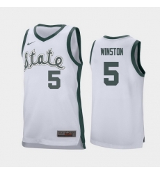 Michigan State Spartans Cassius Winston White Retro Replica Men'S Jersey