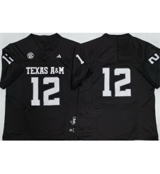 Men Texas A 26M Aggies Lions 12 Premier Strategy Black 2025 F U S E Stitched Jersey Men Texas A 26M Aggies Lions 12 Premier Strategy Black 2025 F U S E Stitched Jersey