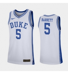 Duke Blue Devils Rj Barrett White Replica Men'S Jersey