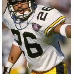 Men Steelers Rod Woodson #26 White 75 Anniversary Throwback Jersey
