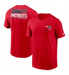 Men New England Patriots Red Team Incline T Shirt