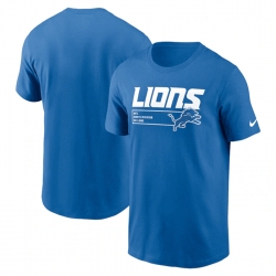 Men Detroit Lions Blue Division Essential T Shirt