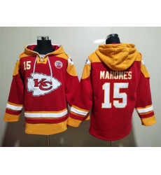 Kansas City Chiefs Sitched Pullover Hoodie #15 Patrick Mahomes