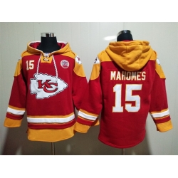 Kansas City Chiefs Sitched Pullover Hoodie #15 Patrick Mahomes