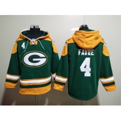 Green Bay Packers Sitched Pullover Hoodie #4 Brett Favre