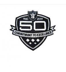 Stitched Oakland Raiders 50th Anniversary Jersey Patch