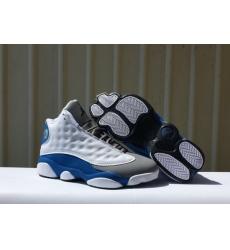 Air Jordan 13 Retro Men Shoes Grey White Blue