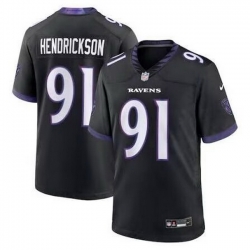 Baltimore Ravens  91 Trey Hendrickson Black 2026 Vapor Limited Jersey