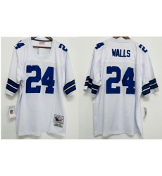 Mitchell and Ness Dallas Cowboys 24 Everson Walls Authentic White 1995 Throwback NFL Jersey
