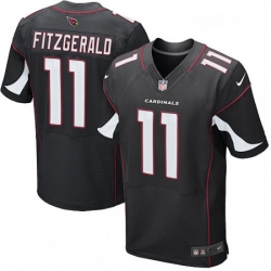 Men Nike Arizona Cardinals 11 Larry Fitzgerald Elite Black Alternate NFL Jersey