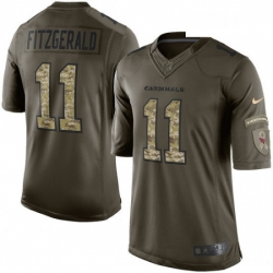 Men Nike Arizona Cardinals 11 Larry Fitzgerald Elite Green Salute to Service NFL Jersey