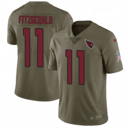 Men Nike Arizona Cardinals 11 Larry Fitzgerald Limited Olive 2017 Salute to Service NFL Jersey