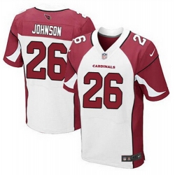 Nike Cardinals #26 Rashad Johnson White Mens Stitched NFL Elite Jersey