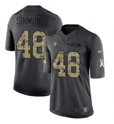 Nike Cardinals 48 Isaiah Simmons Black Men Stitched NFL Limited 2016 Salute to Service Jersey