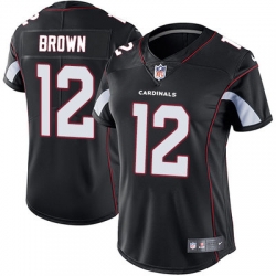 Nike Cardinals #12 John Brown Black Alternate Womens Stitched NFL Vapor Untouchable Limited Jersey