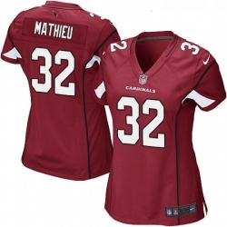 Womens Nike Arizona Cardinals 32 Tyrann Mathieu Game Red Team Color NFL Jersey