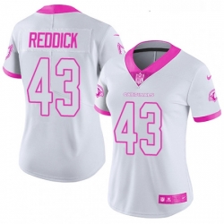 Womens Nike Arizona Cardinals 43 Haason Reddick Limited WhitePink Rush Fashion NFL Jersey