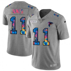 Atlanta Falcons 11 Julio Jones Men Nike Multi Color 2020 NFL Crucial Catch NFL Jersey Greyheather