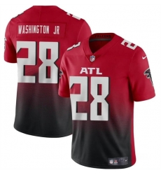 Men Atlanta Falcons 28 Carlos Washington Jr Red Black Vapor Untouchable Limited Stitched Football Jersey