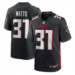Men Atlanta Falcons 31 Xavier Watts Black Stitched Game Jersey