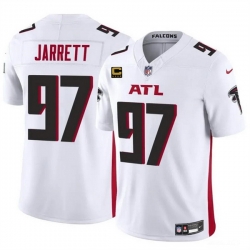 Men Atlanta Falcons 97 Grady Jarrett White 2024 F U S E With 4 Star C Patch Vapor Untouchable Limited Stitched Football Jersey