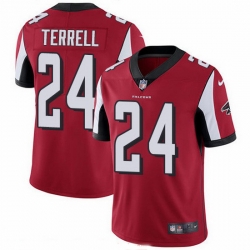 Nike Falcons 24 A J  Terrell Red Team Color Men Stitched NFL Vapor Untouchable Limited Jersey