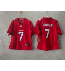 Women Atlanta Falcons  7 Bijan Robinson Red 2026 New F U S E  Stitched Jersey  