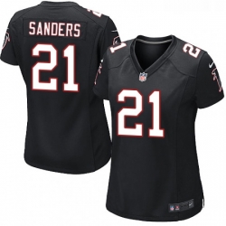 Womens Nike Atlanta Falcons 21 Deion Sanders Game Black Alternate NFL Jersey