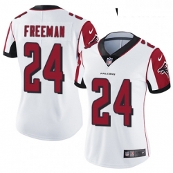 Womens Nike Atlanta Falcons 24 Devonta Freeman Elite White NFL Jersey