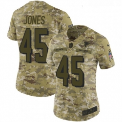 Womens Nike Atlanta Falcons 45 Deion Jones Limited Camo 2018 Salute to Service NFL Jersey