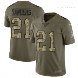 Youth Nike Atlanta Falcons 21 Deion Sanders Limited OliveCamo 2017 Salute to Service NFL Jersey