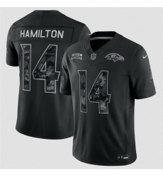 Men Baltimore Ravens  14 Kyle Hamilton Black F U S E  2026 Salute to Service Limited Stitched Football Jersey